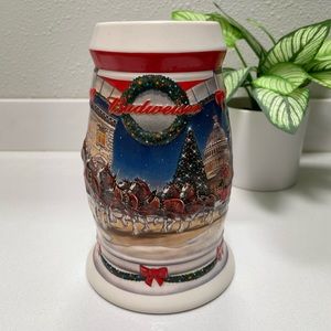 2001 Budweiser Anheuser-Busch Holiday Stein “Holiday at the Capitol”